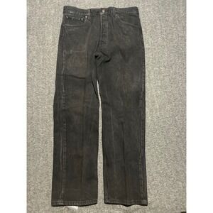 Levis 501 made in usa jeans black mens vintage 90s fit 35X30 (tag 38X30)